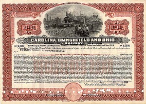Carolina Clinchfield and Ohio Railway - $1,000 Bond