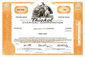 Thiokol Chemical Corp - Stock Certificate