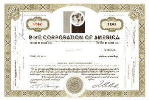 Pike Corporation of America - Stock Certificate