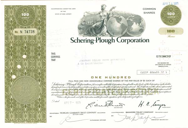 Schering-Plough Corporation - Stock Certificate