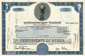 Schlumberger Limited - Stock Certificate