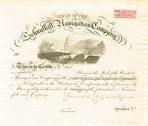 Schuylkill Navigation Co. - Stock Certificate