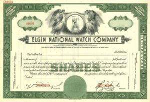 Elgin National Watch Co. - Stock Certificate