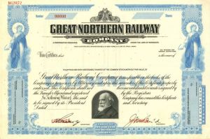 Great Northern Railway - Stock Certificate