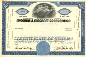 McDonnell Aircraft Corporation - Stock Certificate