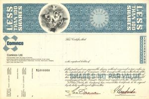 Cominco - Stock Certificate