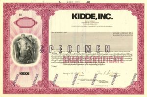 Kidde, Inc - Stock Certificate