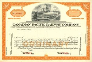 Canadian Pacific Railway Co. - Stock Certificate