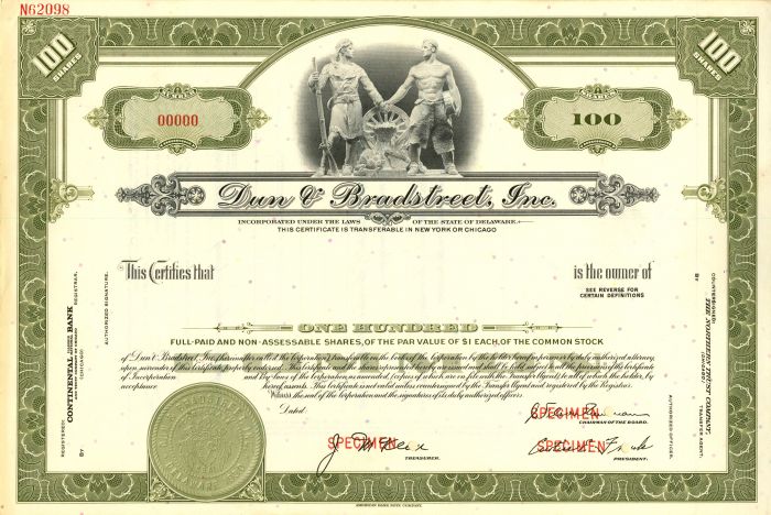 Dun and Bradstreet, Incorporated - Stock Certificate