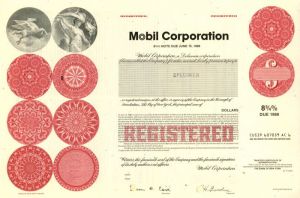 Mobil Corporation - Specimen Bond