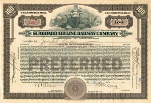 Seaboard Air Line Railway Co. - Railroad Stock Certificate
