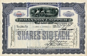Shannon Copper Co. - Stock Certificate