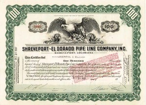 Shreveport-El Dorado Pipe Line Co., Inc - Stock Certificate