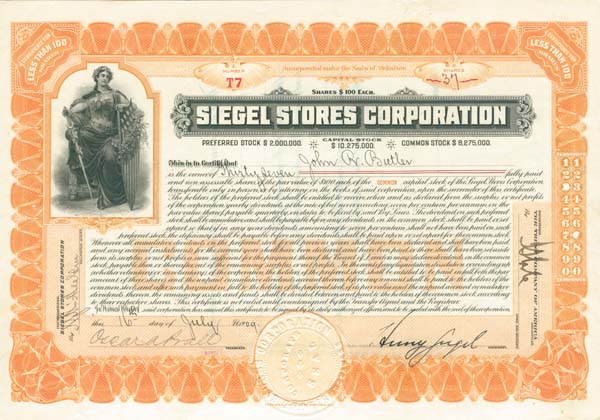 Siegel Stores Corporation