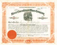 Sierra Consolidated Mines Co. - Stock Certificate