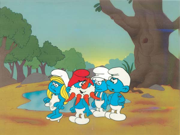 Smurfette, Papa Smurf, Handy and Hefty