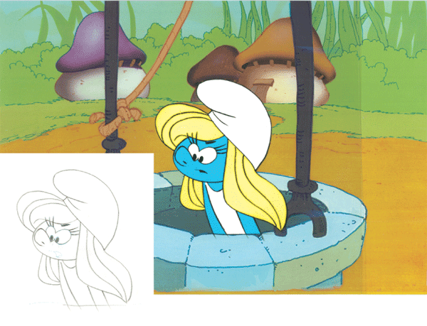 Smurfette - Animation Cel - Americana