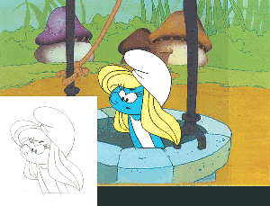 Smurfette - Animation Cel - Americana