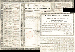 State of Mississippi - 1833 - $1,000 Bond (Uncanceled)