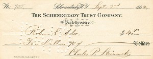 Charles P. Steinmetz signed check - SOLD