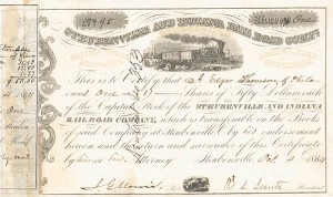 Steubenville and Indiana Railroad Co. - Stock Certificate