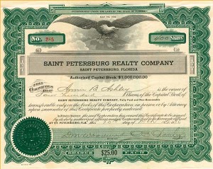 Saint Petersburg Realty Co. - Stock Certificate