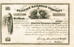Sullivan Railroad Co. - Stock Certificate