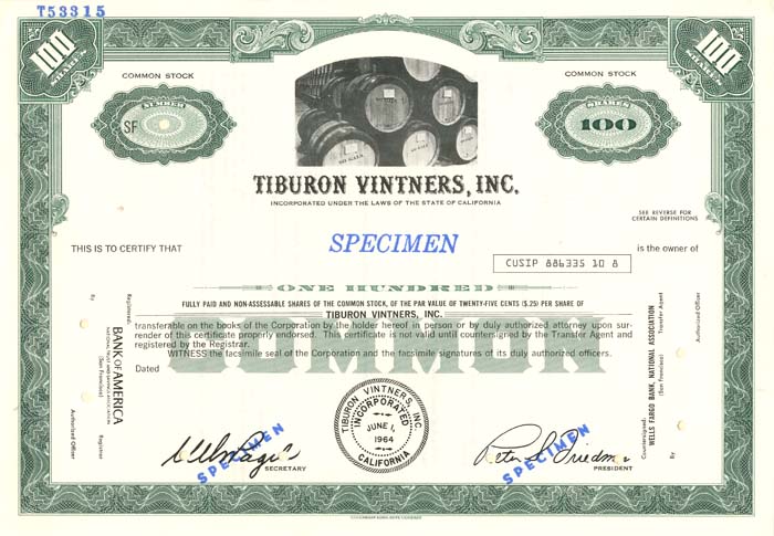 Tiburon Vintners, Inc.