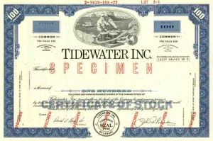Tidewater Inc - Specimen - Stock Certificate