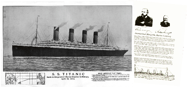 Reprints of the Titanic and History Print