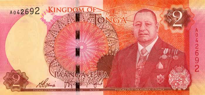 Tonga - 2 Pa'anga - p-44 - 2015 dated Foreign Paper Money