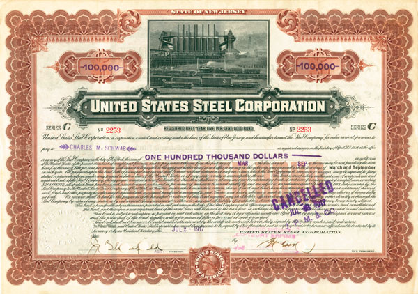 Charles M. Schwab - U.S. Steel - Bond