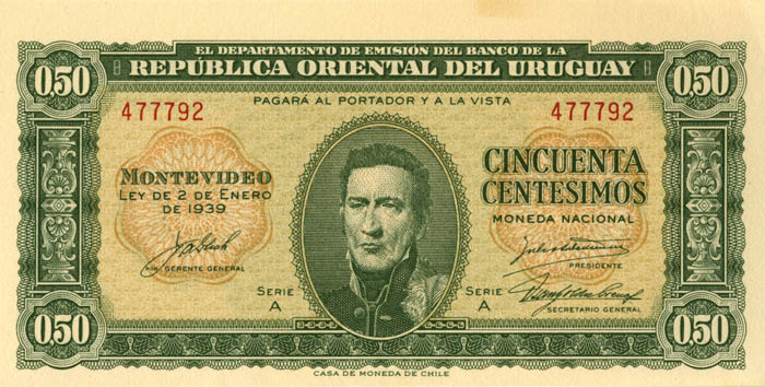 Uruguay P-34 - Foreign Paper Money
