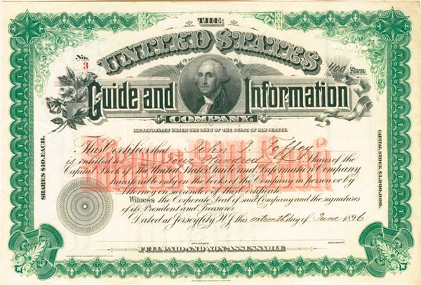 United States Guide and Information - Stock Certificate