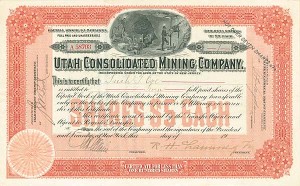 Utah Consolidated Mining Co. - Stock Certificate
