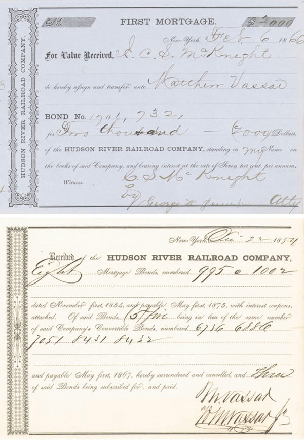 Matthew Vassar and Matthew Vassar, Jr. - Hudson River Railroad