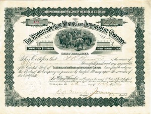 Vermillion Iron Mining and Improvement Co. - Stock Certificate