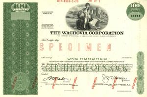 Wachovia Corporation - Specimen Stock Certificate