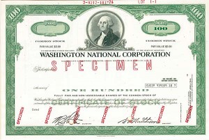 Washington National Corporation - Stock Certificate
