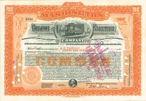 Washington Railway and Electric Co - Stock Certificate