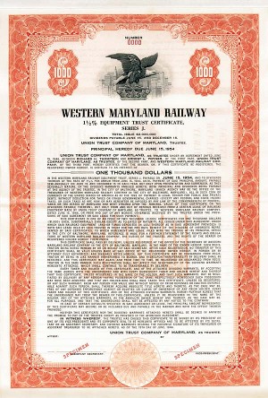 Western Maryland Railway - Bond