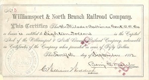 Williamsport and North Branch Railroad Co.