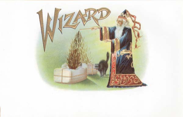 Cigar Box Label "Wizard" - <b>Not Actual Cigars</b>