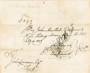 Oliver Wolcott Jr. signed Revolutionary War Pay Order Dated 1779-1780 - American Revolution