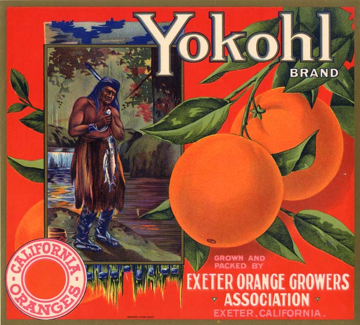 Fruit Crate Label - Yokohl California Oranges